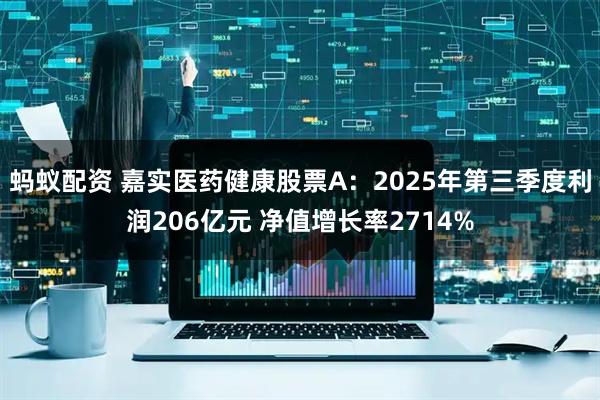 蚂蚁配资 嘉实医药健康股票A：2025年第三季度利润206亿元 净值增长率2714%